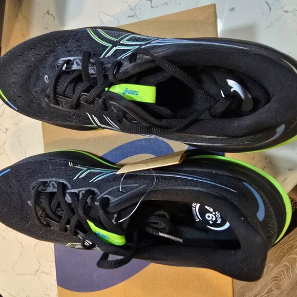 Asics Mens Gel-Cumulus 26 Running Shoes US 12 10118792-001 Black / Electric Lime - Picture 7 of 9